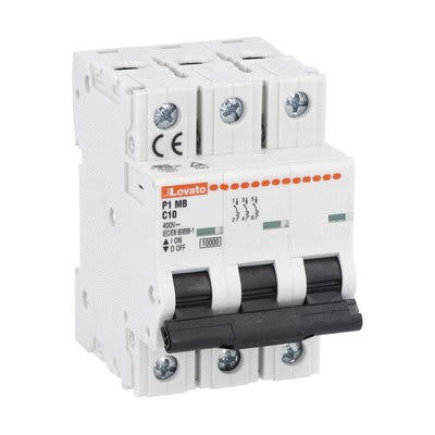 LOVATO ELECTRIC - DISJONCTEUR MODULAIRE magnetotermique 3P C 10A 10kA