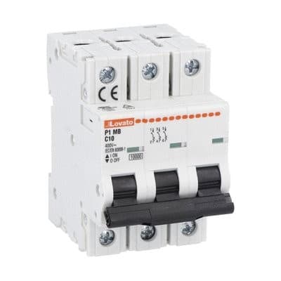 LOVATO ELECTRIC - DISJONCTEUR MODULAIRE magnetotermique 3P C 10A 10kA