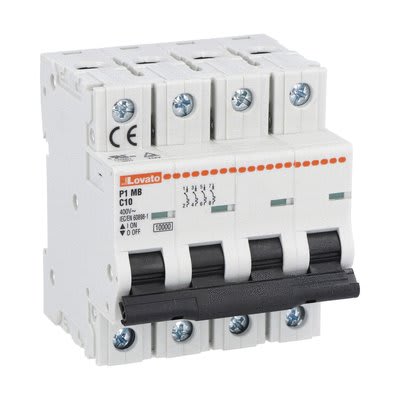 LOVATO ELECTRIC - DISJONCTEUR MODULAIRE magnetotermique 4P C 25A 10kA