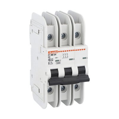 LOVATO ELECTRIC - DISJONCTEUR MODULAIRE magnetotermique 3P C3 480Y/277V 10kA UL489