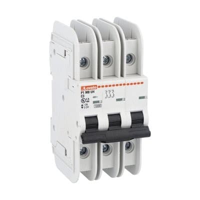 LOVATO ELECTRIC - DISJONCTEUR MODULAIRE magnetotermique 3P C2 480Y/277V 10kA UL489