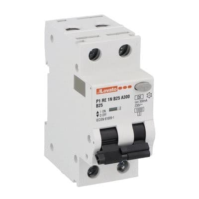 LOVATO ELECTRIC - RCBO 1P+N B 25A IDN 300MA 10KA