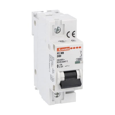 LOVATO ELECTRIC - DISJONCTEUR MODULAIRE magnetotermique 1P D 80A 10kA