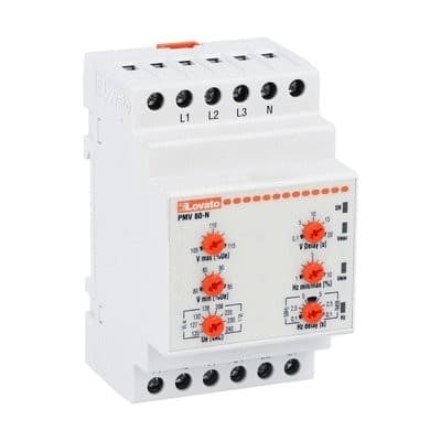 LOVATO ELECTRIC - Rel. de mes/contr de U, décle.ret. 3L+N, min/max U, abs/ord des ph, 380-575VAC