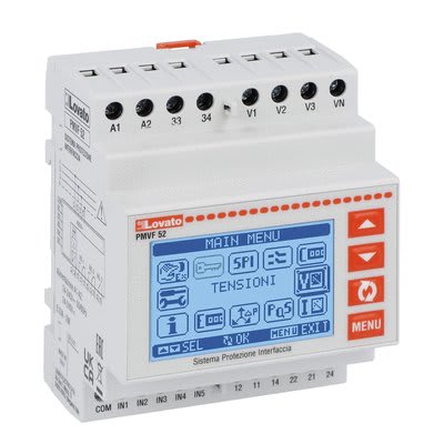 LOVATO ELECTRIC - Interface de protection conforme à la norme it CEI 0-21, pour système 1ph et 3ph