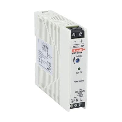 LOVATO ELECTRIC - Alimentation à découpage compacte pour rail DIN, monophasée. 24VDC, 1.25A/30W