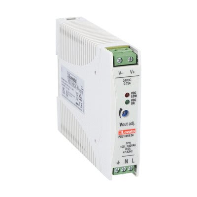 LOVATO ELECTRIC - Alimentation à découpage monophase, fixation sur DIN 100-240VAC/24VDC 18W