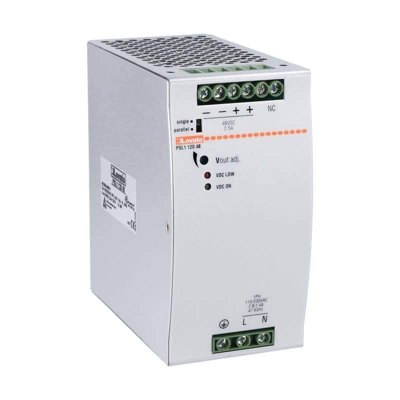 LOVATO ELECTRIC - DIN 1PH P-SUPPLY 120W 115-230VAC 48VDC