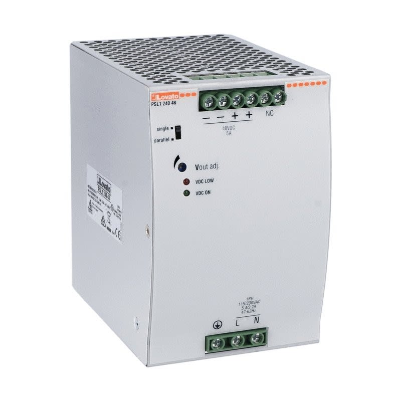 LOVATO ELECTRIC - DIN 1PH P-SUPPLY 240W 100-240VAC 48VDC