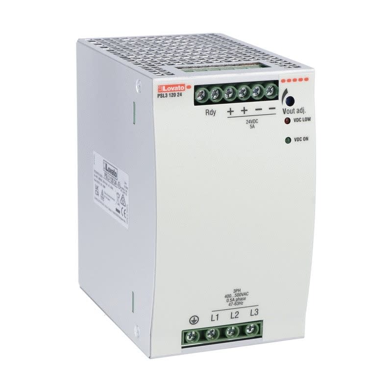 LOVATO ELECTRIC - DIN 3PH P-SUPPLY 120W 400-500VAC 24VDC