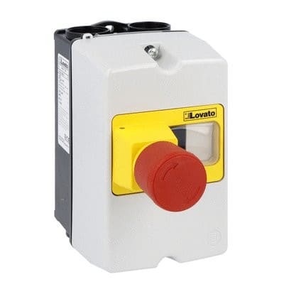 LOVATO ELECTRIC - Coffret en saillie IP65 pour SM1P? largeur 80mm, avec bouton d'arrêt urg.