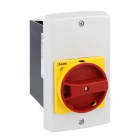 LOVATO ELECTRIC - Coffret à encastrer IP65 x SM1r... larg. 87mm, avec actionneur rotat jaune/rouge