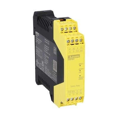 LOVATO ELECTRIC - Rel. de sécurité SRA..., fon. unique, 2NO+1PNP, xdispos bimanuels, aux. 24VDC