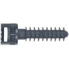 MECATRACTION - Embase à cheville à écartement mural 12 mm, noire, diamètre 8 mm