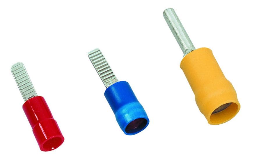 MECATRACTION - EMBOUT PLAT CRANTE PREISOLE BLEU ETAMEE 1-2,5MM² IEC 60352-2 UL94V2 105°
