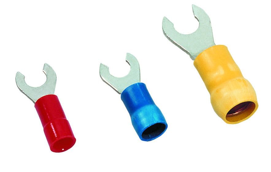 MECATRACTION - COSSE PREIS RENF ENCLIQUETABLE JAUNE ETAMEE 2,6-6MM² M4 IEC 60352-2 UL94V0 125°