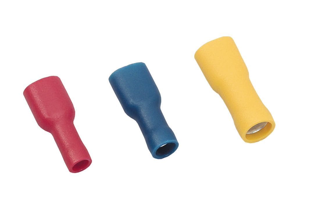 MECATRACTION - CLIPS ENTIEREMENT ISOLE 6,35x0,8 ROUGE ETAME 0,34-1,5MM² EN 61210 125°