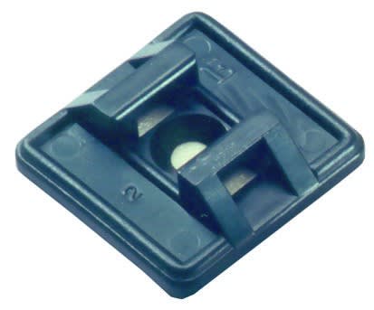 MECATRACTION - EMBASE ADHESIVE NOIRE A UNE DIRECTION POUR COLLIER 3,6 MM