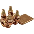 MECATRACTION - COSSE DE MISE A LA TERRE A 2 BRIDES SEMELLE CARREE LAITON 25 A 150MM²