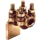 MECATRACTION - COSSE DE MISE A LA TERRE A 2 BRIDES SEMELLE CARREE BRONZE 150 A 300MM²