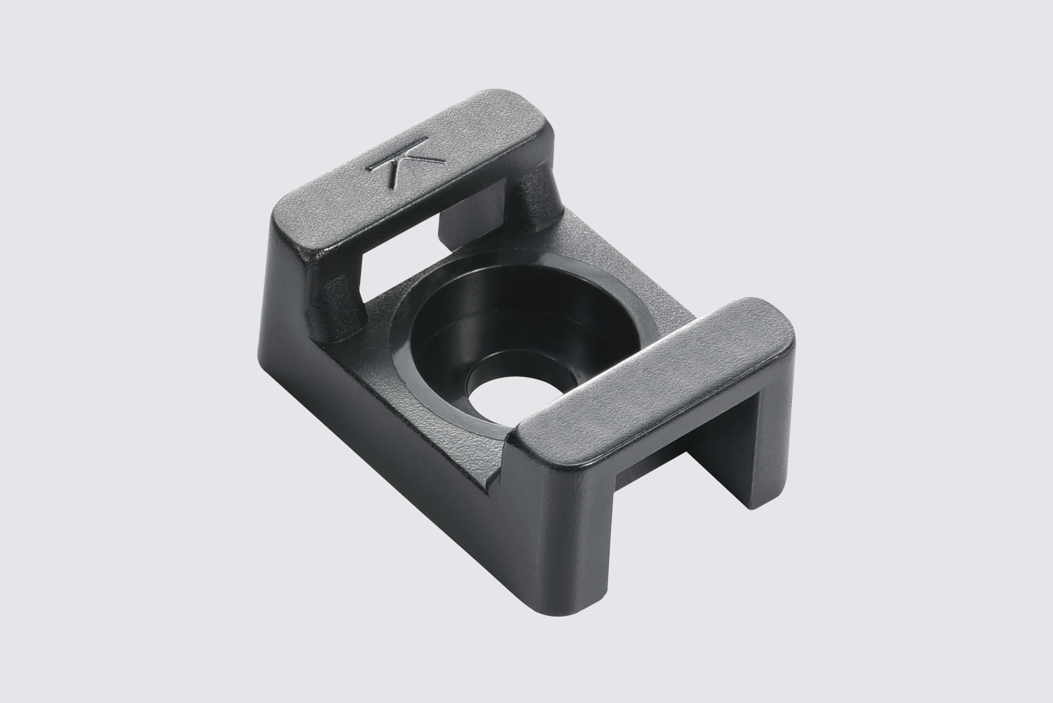 MECATRACTION - Embase pour vis Ø3,5 mm, noire, pour collier de largeur 4,8 mm max