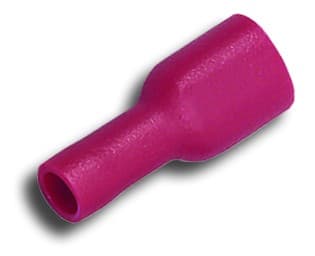 MECATRACTION - Languette préisolée 6,35x0,8 rouge 0,34-1,5mm² UL