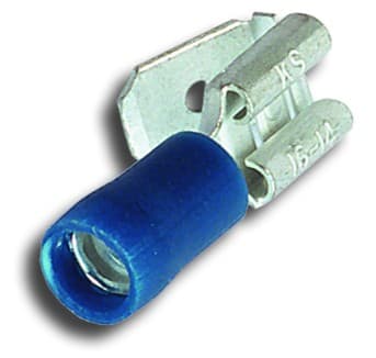 MECATRACTION - Clips à retour préisolée 6,35x0,8 bleu 1-2,5mm² UL
