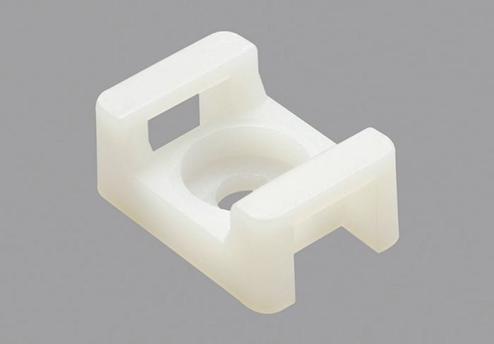 MECATRACTION - Embase à vis blanche pour collier largeur 9 mm