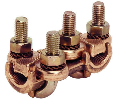 MECATRACTION - RACCORD EN T EN LAITON SECTION 6MM² A 50MM²