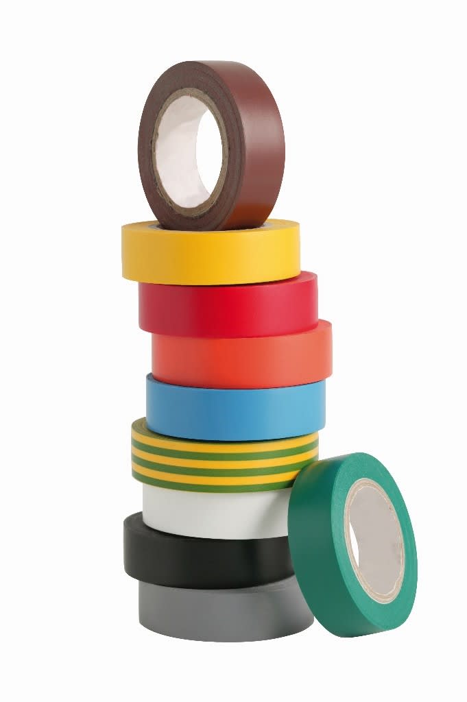 MECATRACTION - RUBAN ADHESIF DE QUALITE ELECTRIQUE, MULTI-TEINTES 15x10M