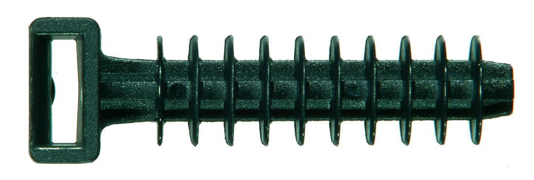 MECATRACTION - Embase à cheville à frapper, noire, diamètre 8 mm