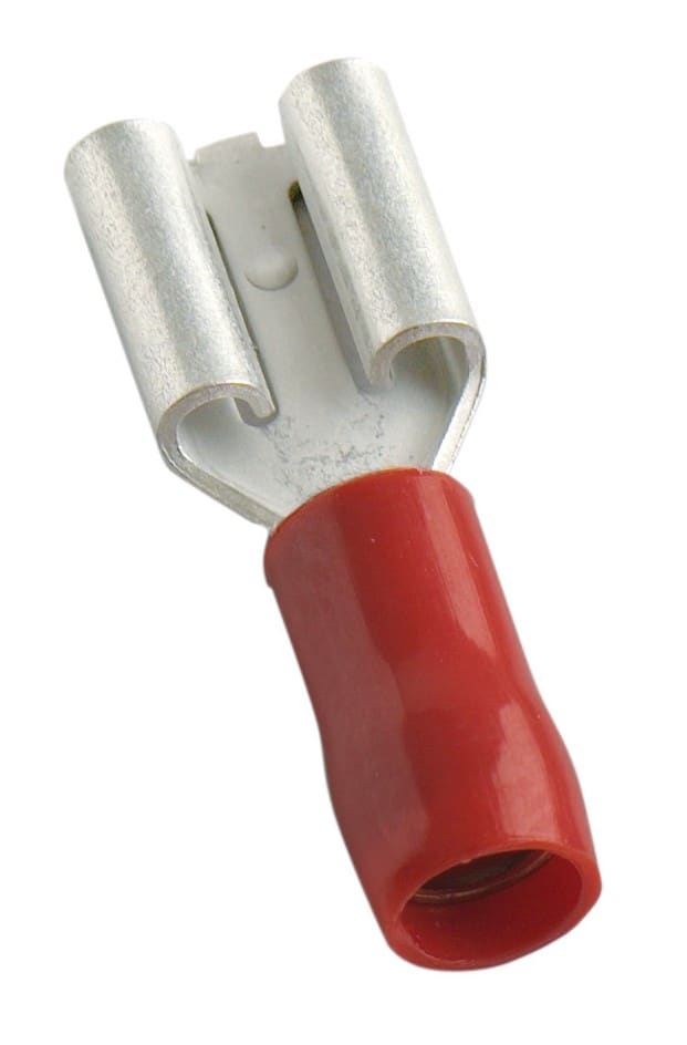 MECATRACTION - CLIPS PREISOLE RENF 6,35x0,8 JAUNE ETAMEE 2,6-6MM² DIN 46237 UL94V2 105°