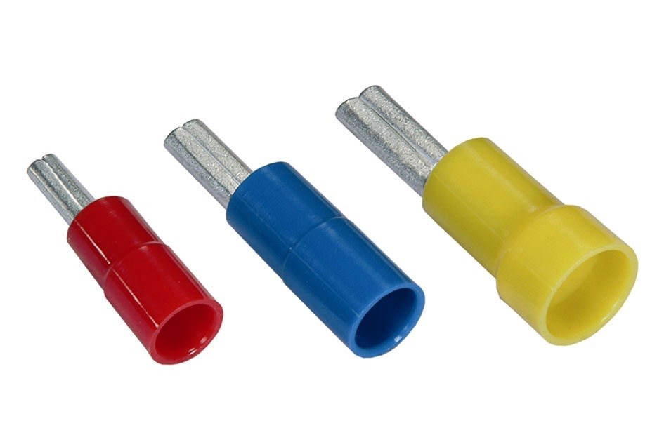 MECATRACTION - EMBOUT CUIVRE ROULE BRASE PRE ISOLE ROUGE 10MM² ETAME UL