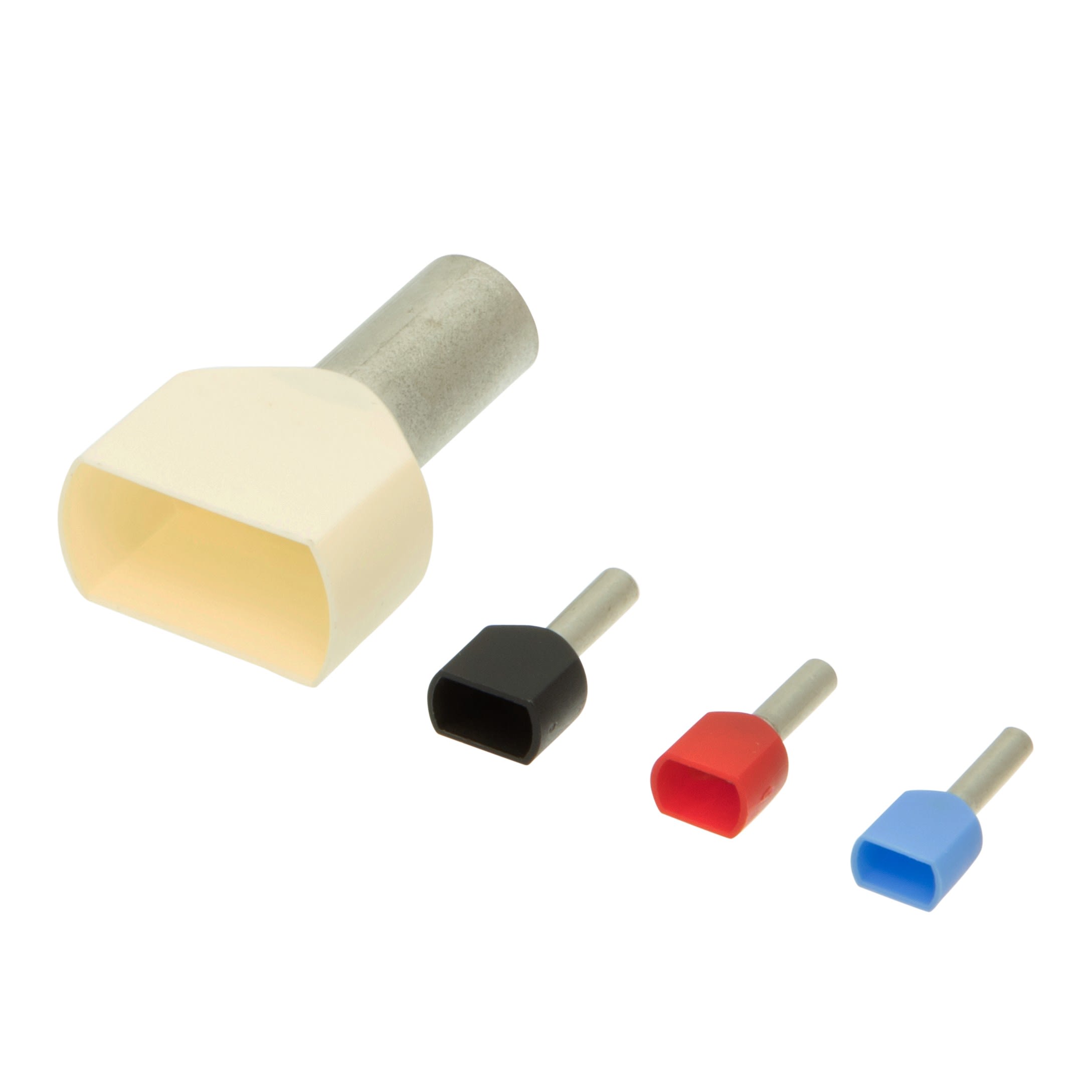 MECATRACTION - EMBOUT DE CABLAGE DOUBLE GRIS 2,5MM² LONGUEUR 13MM NFC63023