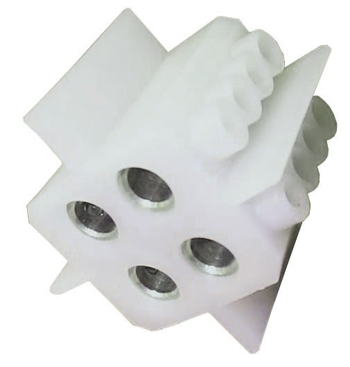 MECATRACTION - CONNECTEUR 4 VOIES A SERRAGE INDIVIDUEL LAITON 4X10MM²