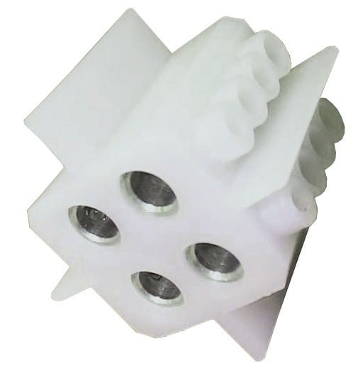 MECATRACTION - CONNECTEUR 4 VOIES A SERRAGE INDIVIDUEL LAITON 4X25MM²