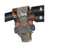 MECATRACTION - CONNECTEUR DE DERIVATION POUR CABLE CUIVRE LAITON 50 A 120MM²
