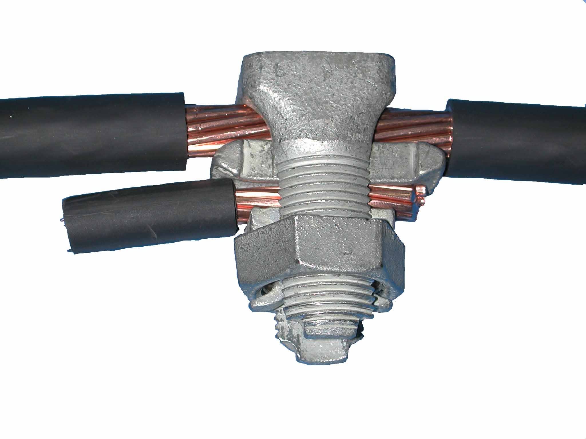 MECATRACTION - CONNECTEUR DE DERIVATION POUR CABLE CUIVRE OU ALU LAITON 50 A 120MM²