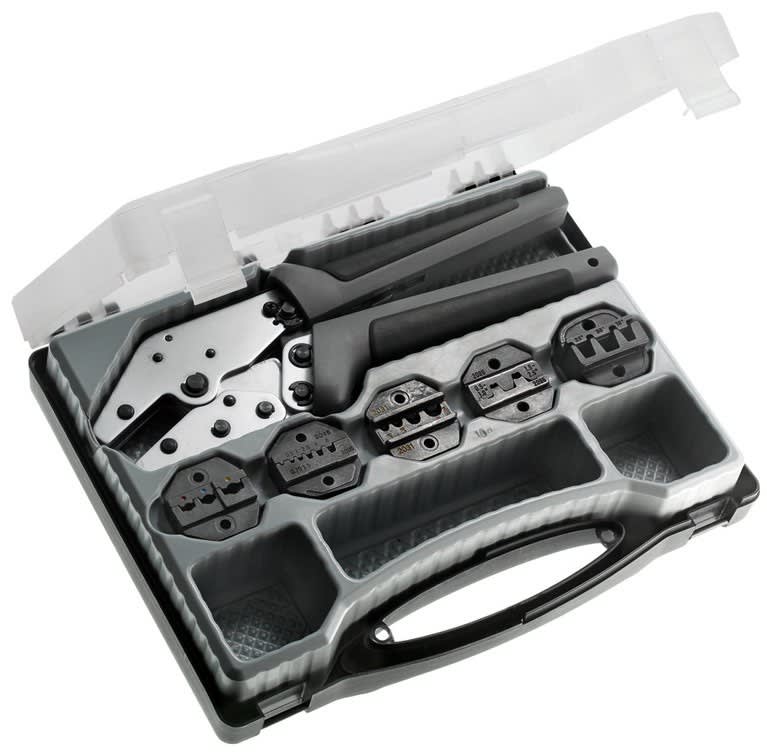 MECATRACTION - COFFRET UNE PINCE DE SERTISSAGE AVEC 5 JEUX DE MATRICES