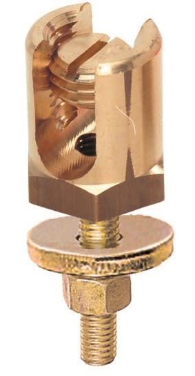 MECATRACTION - SERRE-FILS NU EN LAITON SECTION 25 A 75MM² M6 - GOUJON - RONDELLES BI MET