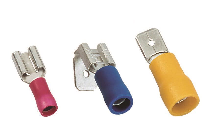 MECATRACTION - CLIPS PREISOLE RENF 2,8x0,3 ROUGE ETAMEE 0,34-1,5MM² IEC 60352-2 EN 61210 125°