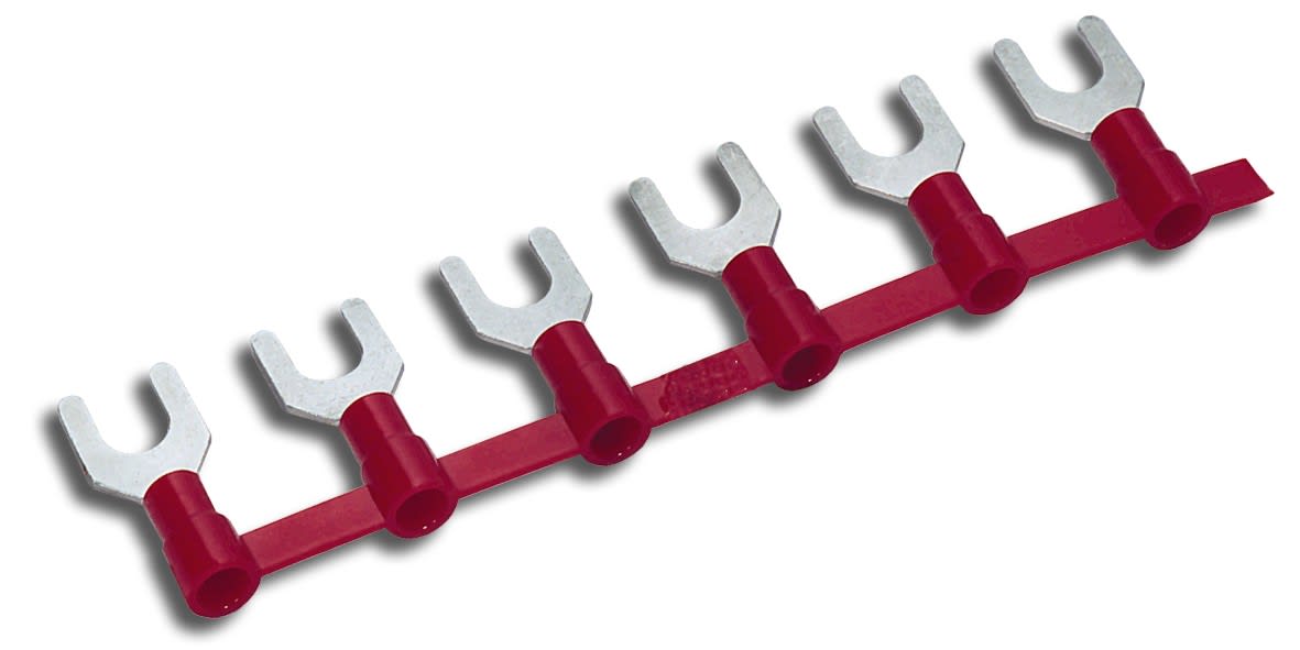 MECATRACTION - COSSE PREIS EN BANDE FOURCHE ROUGE 0,34-1,5MM² PVC M4 UL