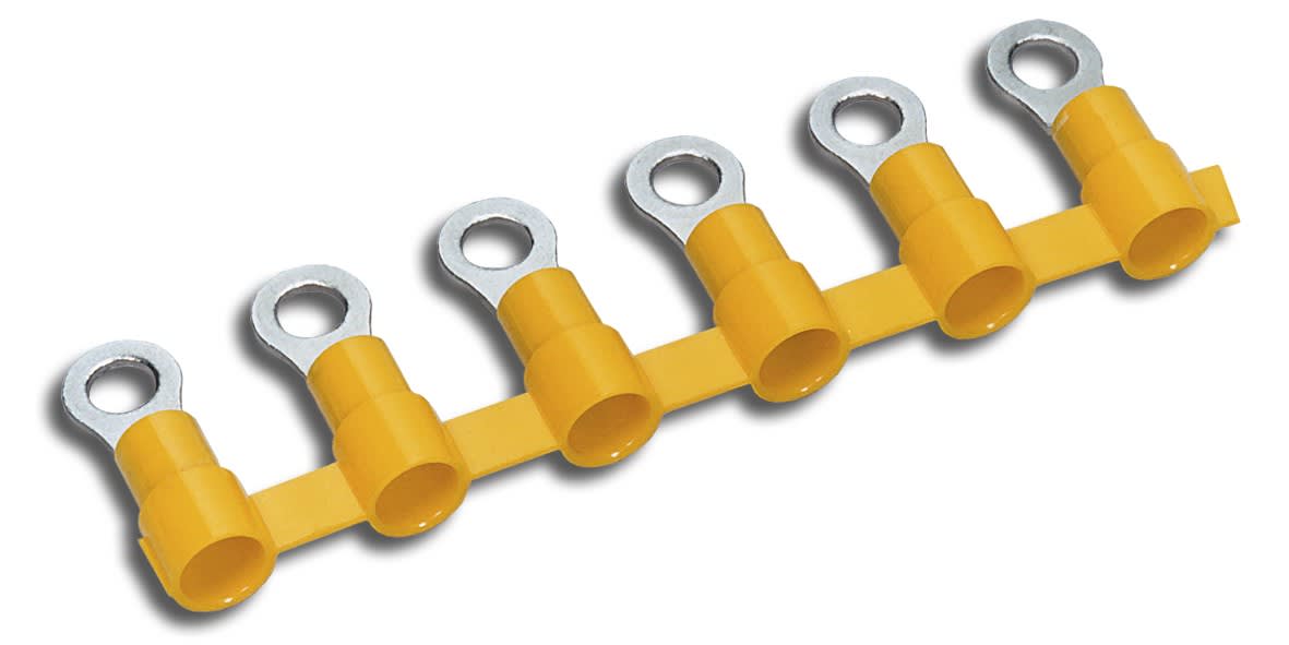 MECATRACTION - COSSE PREIS EN BANDE RONDE JAUNE 2,6-6MM² PVC M10 UL