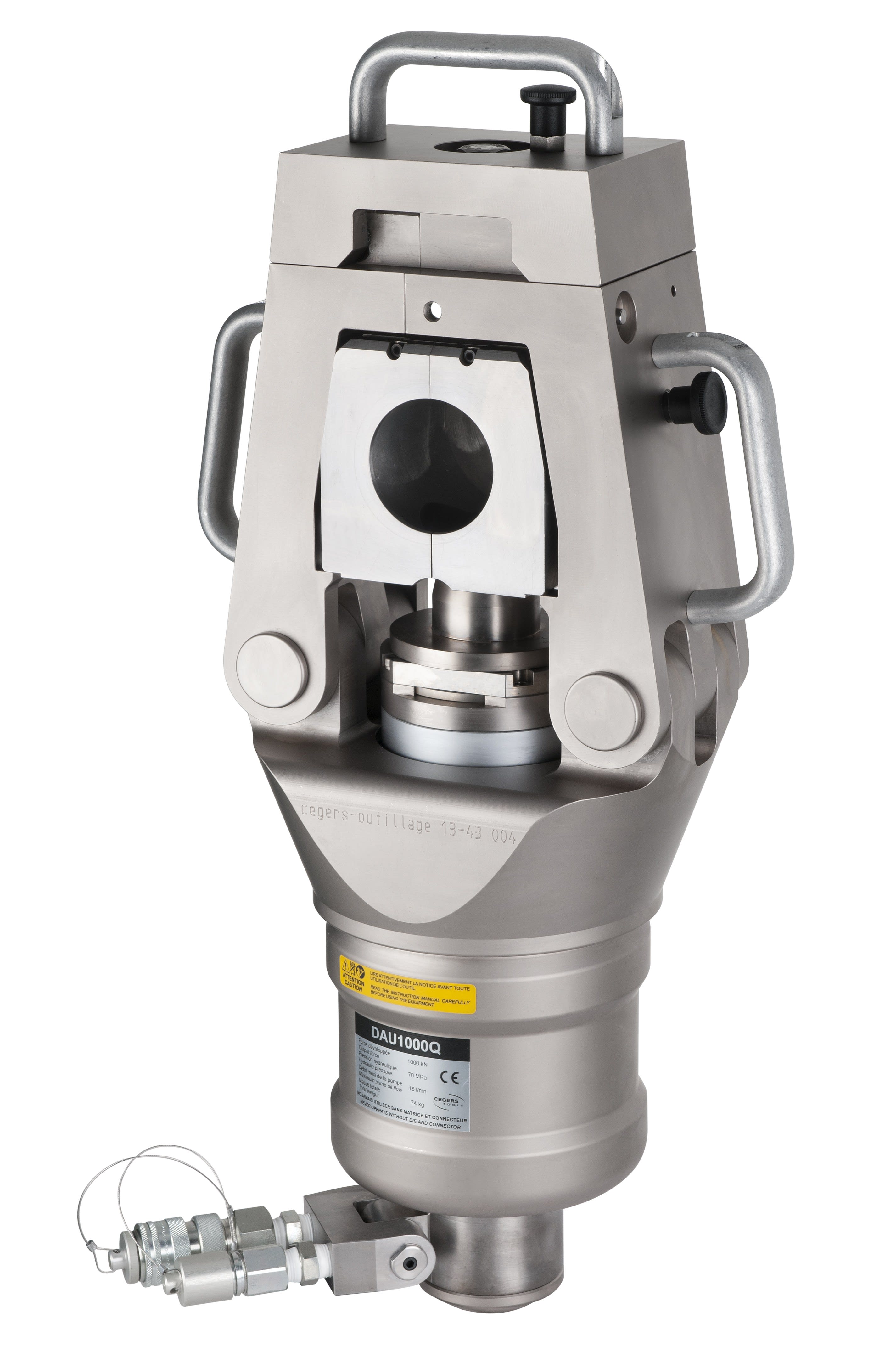 MECATRACTION - OUTIL DE SERTISSAGE 1000kN DOUBLE EFFET AVEC RACCORD "N" AVEC COFFRET BOIS