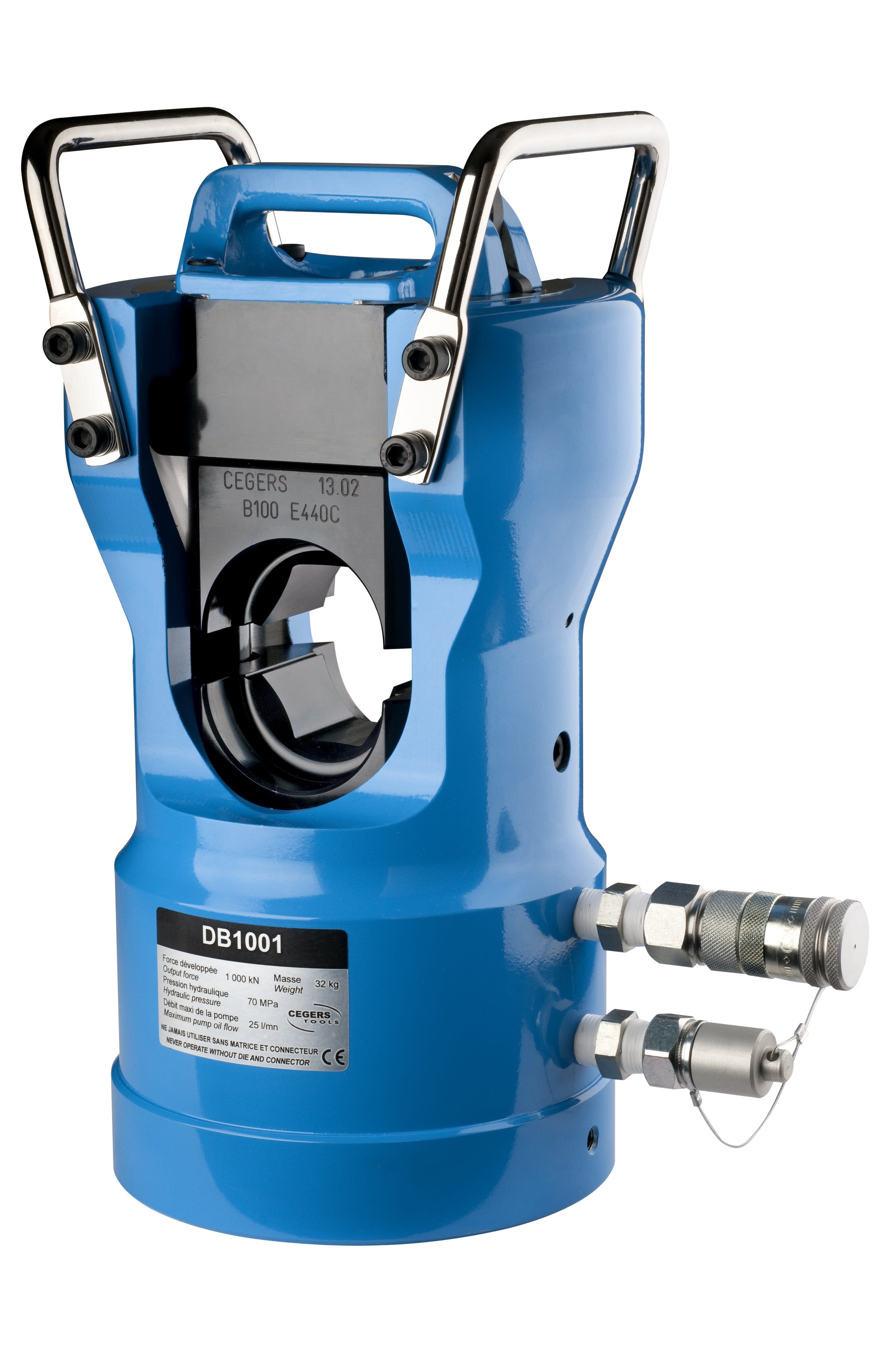 MECATRACTION - OUTIL HYDRAULIQUE RACCORDABLE DOUBLE EFFET 1000kN RACCORD "J" AVEC COFFRET