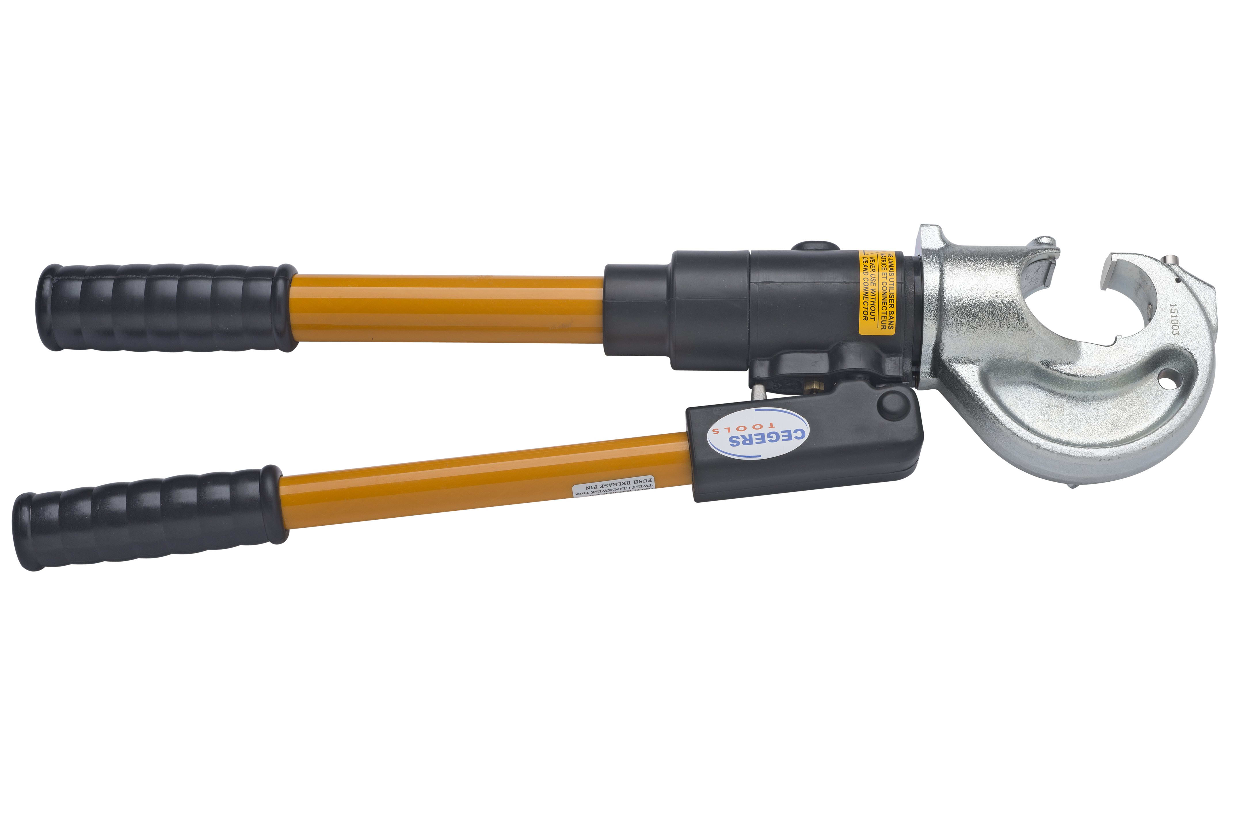 MECATRACTION - OUTIL DE SERTISSAGE HYDRAULIQUE MANUEL TETE EN C OUVERTURE 25 MM