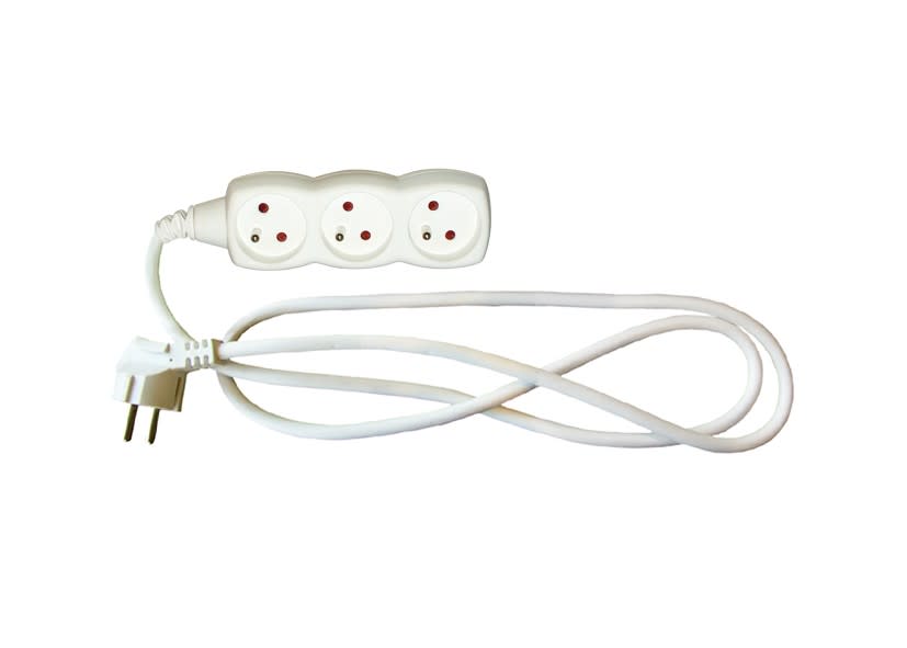 Decelect Forgos - BLOC 3 PRISES BLANC 16A H05VVF3G 4M 3X1mm²