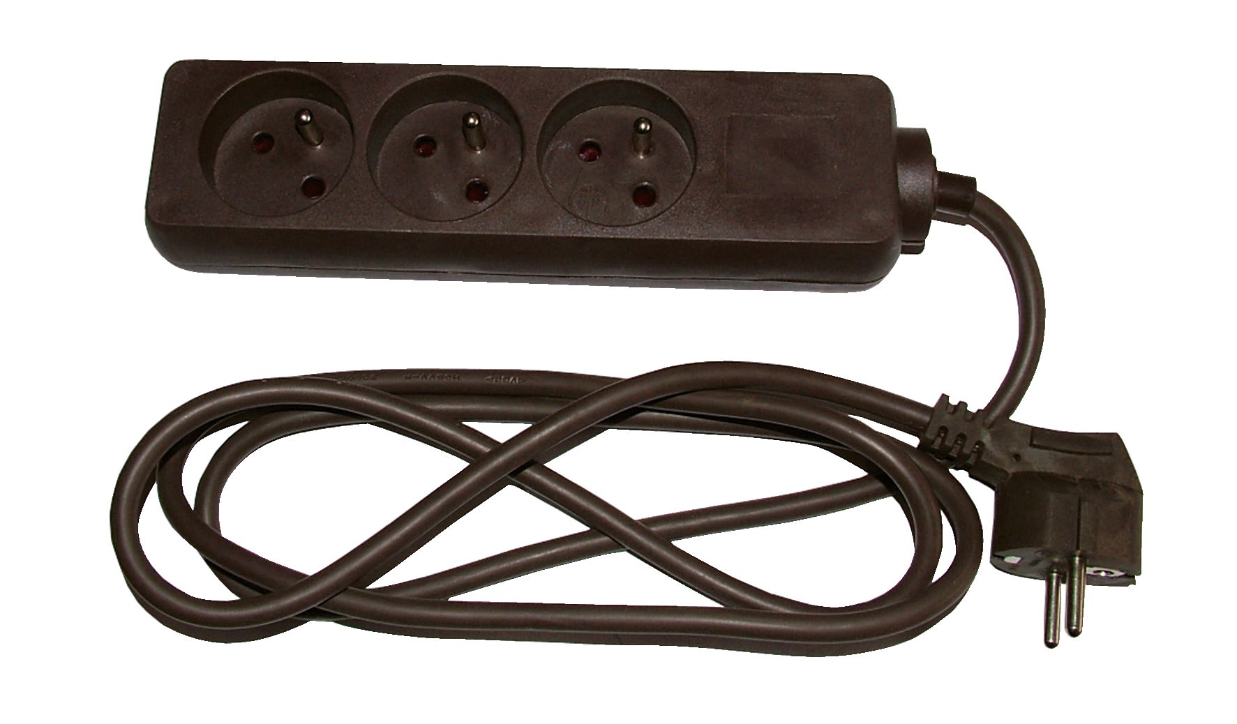 Decelect Forgos - BLOC 3 PRISES MARRON 16A H05VVF3G 4M 3X1mm²