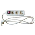 Decelect Forgos - BLOC 3 PRISES BLANC+INTER 16A H05VVF3G 4M 3X1mm²