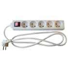 Decelect Forgos - BLOC 5 PRISES+INTER BLANC 16A H05VVF3G 4M 3X1mm²